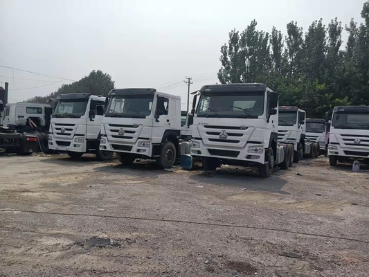 10 চাকা ব্যবহৃত ট্র্যাক্টর ট্রাক HOWO ট্রাক হেড 376-420HP টিউবলেস টায়ার ডিজাইন সহ
